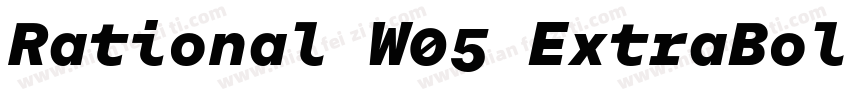 Rational W05 ExtraBold Regular字体转换